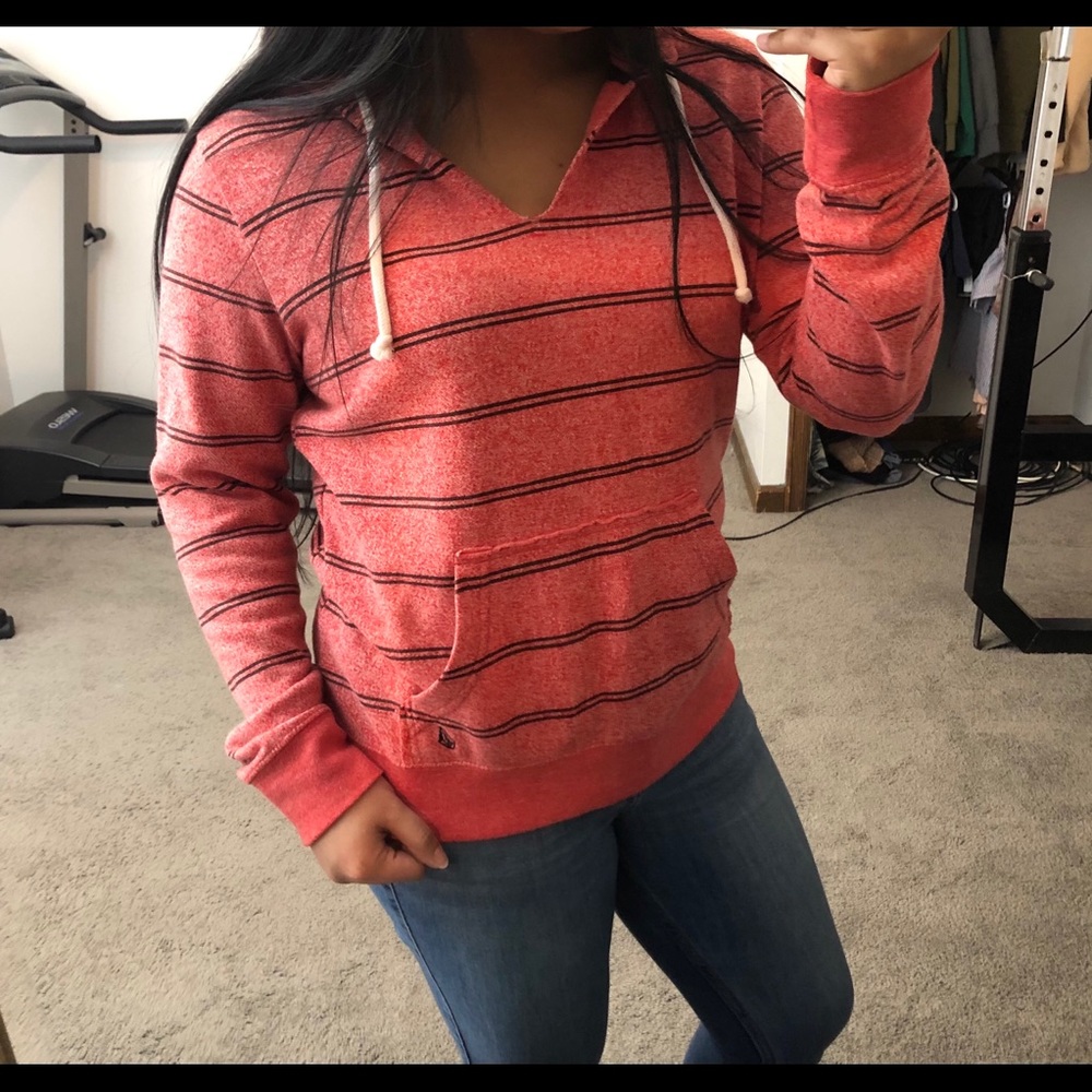 Volcom Red Striped Long Sleeve